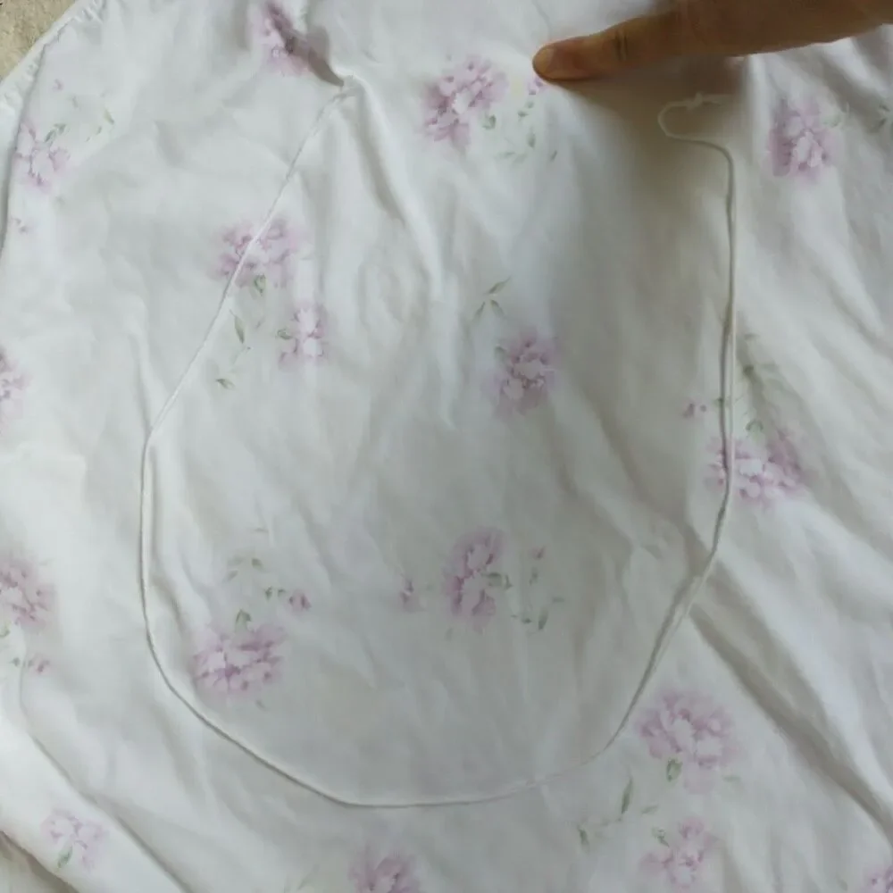 Ralph Lauren QUEEN FULL Solange Duvet Cover Floral White Pink Check Shabby Chic